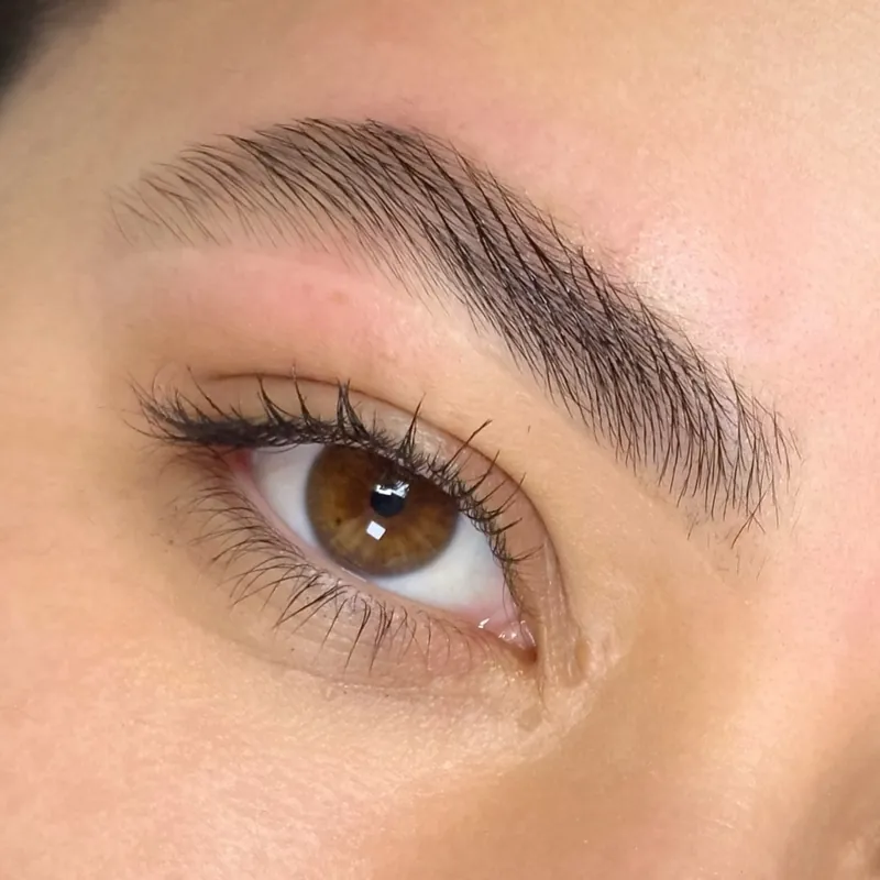 Eyebrow Design result: defined, natural brow shape